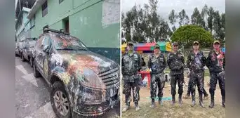 Así quedaron los patrulleros y policías en Cajamarca tras el paso del carnaval