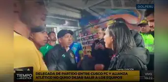 Delegada de Cusco FC vs. Alianza Atlético no dejó salir a jugadores y generó retraso del partido Delegada de Cusco FC vs. Alianza Atlético no dejó salir a jugadores y generó retraso del partido