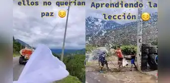 "Ellos no querían paz": motociclista termina mojado en su viaje rumbo al carnaval de Cajamarca