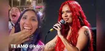 Milena Warthon disfrutó del show de Karol G en Festival de Viña del Mar en primera fila: "¡Te amo!" Milena Warthon disfrutó del show de Karol G en Festival de Viña del Mar en primera fila: "¡Te amo!"