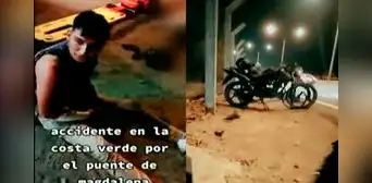 Callao: joven universitaria queda gravemente herida tras accidente en moto en la Costa Verde