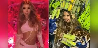 Flavia Laos quedó sorprendida al ver el traje que luciría en el Carnaval de Río de Janeiro