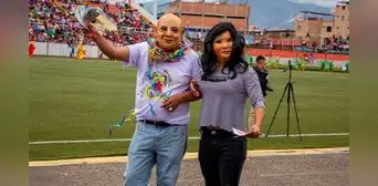 Carnavaleros parodiaron amistad entre Keiko Fujimori y Joaquín Ramírez en Cajamarca