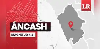 Temblor de magnitud 4.3 se sintió en Áncash hoy, según IGP Temblor de magnitud 4.3 se sintió en Áncash hoy, según IGP