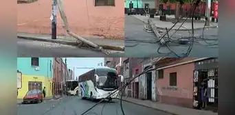 Rímac: reportan caída de 2 postes y genera fuerte congestión vehicular en dirección hacia SJL Rímac: reportan caída de 2 postes y genera fuerte congestión vehicular en dirección hacia SJL