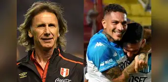Ricardo Gareca reveló que vibró con el gol de Guerrero en Racing y le dejó un 'consejo' a Gago