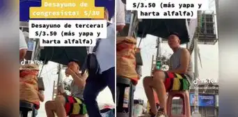 Joven recomienda a congresistas tomar desayuno de S/3,50 con “harta alfalfa”