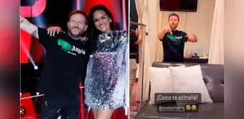 Daniela Darcourt y Noel Schajris: el divertido reencuentro de los exentrenadores de "La voz Perú"