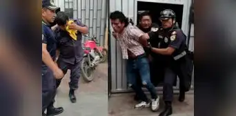 Hombre desfigura los rostros de sereno y policía con tijera cuando intentaban detenerlo en Trujillo Hombre desfigura los rostros de sereno y policía con tijera cuando intentaban detenerlo en Trujillo