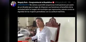 Congresista Magaly Ruiz: "No vamos a permitir asquerosas insinuaciones por parte de un alcalde” Congresista Magaly Ruiz: "No vamos a permitir asquerosas insinuaciones por parte de un alcalde”
