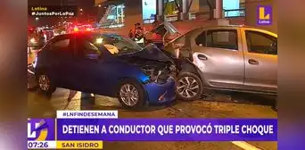 San Isidro: conductor ebrio provocó un triple choque en la Vía Expresa y deja sin auto a taxista San Isidro: conductor ebrio provocó un triple choque en la Vía Expresa y deja sin auto a taxista