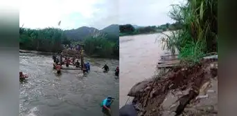 Lluvias intensas se llevan puente y aíslan a 4 centros poblados en Lambayeque