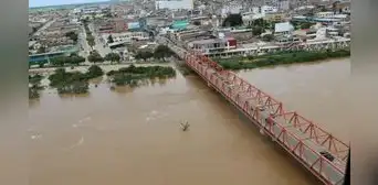Se reporta incremento de caudal del río Tumbes tras 8 horas de persistentes lluvias