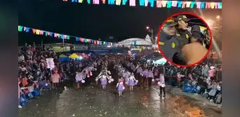 Carnavaleros pasean desnudo a ladrón de celulares en Huancavelica