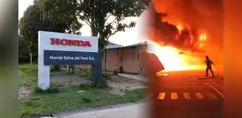 Incendio de grandes proporciones consumió parte de la planta de Honda en Iquitos Incendio de grandes proporciones consumió parte de la planta de Honda en Iquitos