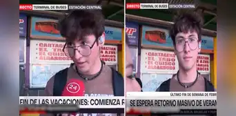 La inesperada respuesta que dio un joven turista a reportera en vivo: “Voy a drogarme” La inesperada respuesta que dio un joven turista a reportera en vivo: “Voy a drogarme”