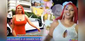 Deysi Araujo celebró su cumpleaños número 41 con cadetes y limusina en El Huaralino