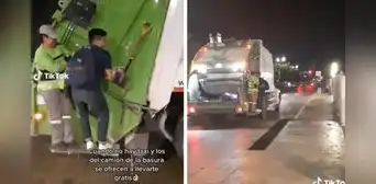 Trabajadores de limpieza le dan 'aventón' a joven que se quedó sin transporte para volver a su casa Trabajadores de limpieza le dan 'aventón' a joven que se quedó sin transporte para volver a su casa
