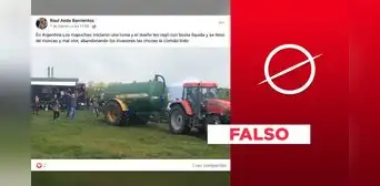 No, este video no muestra a mapuches en Argentina siendo desalojados con estiércol