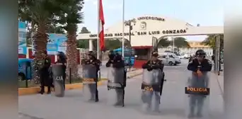 Policía recuperó la Universidad Nacional San Luis Gonzaga de Ica tras 3 meses de toma Policía recuperó la Universidad Nacional San Luis Gonzaga de Ica tras 3 meses de toma