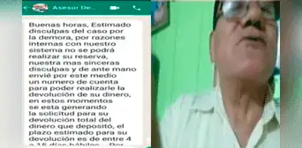 "Me iban a devolver el dinero, pero me bloquearon": anciano fue estafado tras comprar boletos de avión "Me iban a devolver el dinero, pero me bloquearon": anciano fue estafado tras comprar boletos de avión