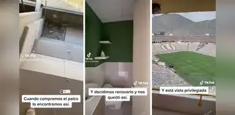 Peruanos compran un palco en el Estadio Monumental, lo remodelan y el resultado final se hace viral