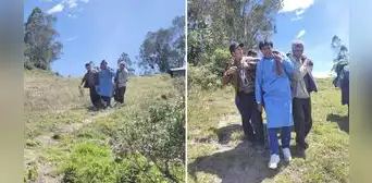 "La unión hace la fuerza": personal de Salud salva la vida de gestante tras cargarla en hombros "La unión hace la fuerza": personal de Salud salva la vida de gestante tras cargarla en hombros