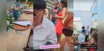 Magaly celebró a lo grande los 93 años de su padre Luis Medina con un almuerzo familiar