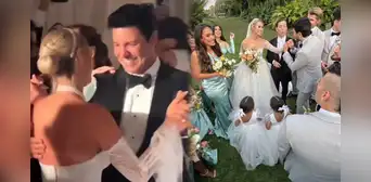 Lele Pons y su tío Chayanne protagonizaron tierna escena en su boda al bailar "Tiempo de vals"
