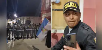 Acusan a policía de grabar a manifestantes y provocar enfrentamientos en Puno Acusan a policía de grabar a manifestantes y provocar enfrentamientos en Puno