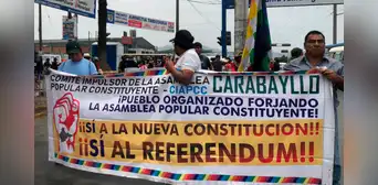 Ciudadanos marchan desde óvalo Santa Anita hasta SJL en "Carnaval contra la dictadura"