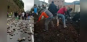 Transportistas de Cusco ayudan a liberar vía que conecta con Puno y Arequipa Transportistas de Cusco ayudan a liberar vía que conecta con Puno y Arequipa
