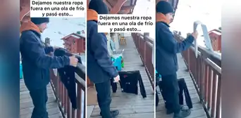 Pone a secar su ropa en el Polo Norte y esta termina congelada: "Al menos se secaron" Pone a secar su ropa en el Polo Norte y esta termina congelada: "Al menos se secaron"