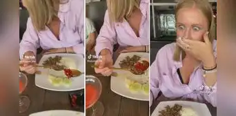Aprovecha un descuido de su madre y le llena la cuchara de ají mientras almuerza