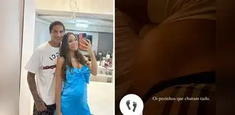 Ana Paula Consorte y Paolo Guerrero: la brasileña emocionada por las primeras pataditas de su bebé Ana Paula Consorte y Paolo Guerrero: la brasileña emocionada por las primeras pataditas de su bebé
