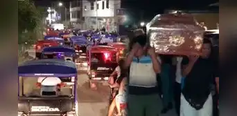 Caravana de personas y vehículos acompañaron velorio de primos asesinados cruelmente en San Martín Caravana de personas y vehículos acompañaron velorio de primos asesinados cruelmente en San Martín