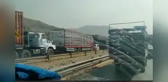 Reportan congestión vehicular en autopista Ramiro Prialé, cerca al zoológico Huachipa