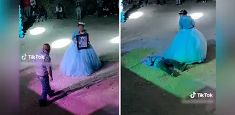 Hombre en estado de ebriedad arruina el baile principal de una emocionada quinceañera Hombre en estado de ebriedad arruina el baile principal de una emocionada quinceañera
