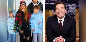 Shakira llegó a Nueva York junto con sus hijos para presentarse en show de Jimmy Fallon