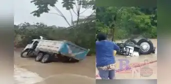 Camión es arrastrado por huaico en Pucallpa tras intensas lluvias Camión es arrastrado por huaico en Pucallpa tras intensas lluvias