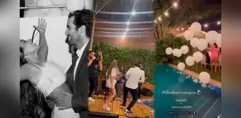 Ale Fuller y su novio, Francesco Balbi, celebraron a lo grande su fiesta de compromiso con show en vivo