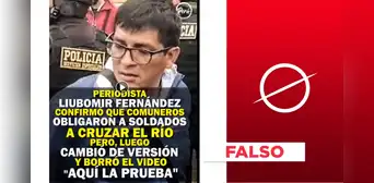 Es falso que periodista dijo que comuneros obligaron a soldados a cruzar río: es un video editado