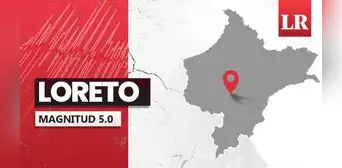 Temblor de magnitud 5.0 se sintió en Loreto hoy, según IGP
