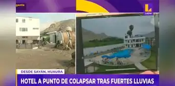 Hotel campestre de Huaura colapsó por huaico: piscina y cancha de fútbol quedaron destruidos Hotel campestre de Huaura colapsó por huaico: piscina y cancha de fútbol quedaron destruidos