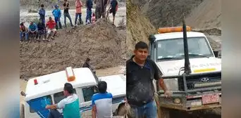 Logran evacuar a gestante pese a huaicos en Áncash Logran evacuar a gestante pese a huaicos en Áncash