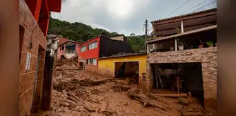 Deslizamiento de tierra por intensas lluvias en Brasil deja 8 muertos, entre ellos, 4 niños Deslizamiento de tierra por intensas lluvias en Brasil deja 8 muertos, entre ellos, 4 niños