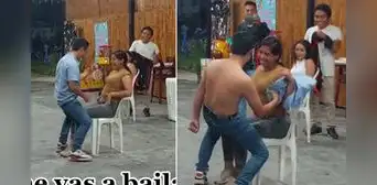 Joven arriesga todo y saca los verdaderos 'pasos prohibidos' para sorprender a su novia en fiesta