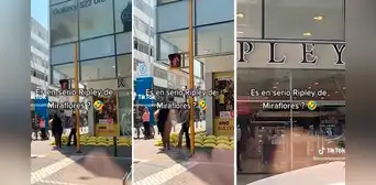 ¿Precavidos? Ripley Miraflores coloca sacos de arena en su puerta para protegerse de la lluvia