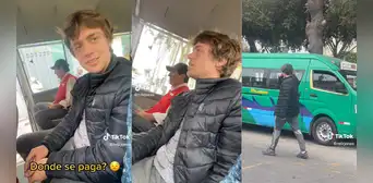 Joven alemán quedó sorprendido al viajar por primera vez en una combi: "Súbelo al Chosicano" Joven alemán quedó sorprendido al viajar por primera vez en una combi: "Súbelo al Chosicano"