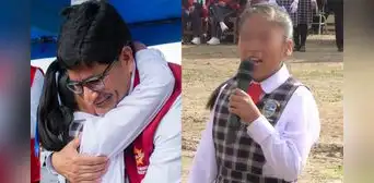 Niña conmovió con su discurso tras iniciar clases en aula prefabricada: “A pesar de todo venimos felices”